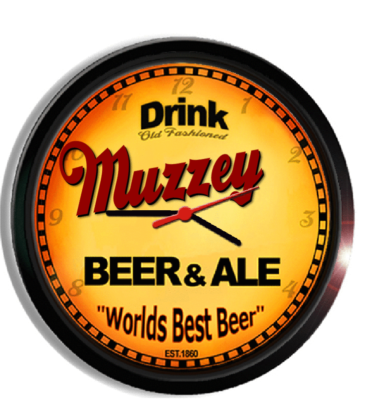 Personalized muzzey beer clock
