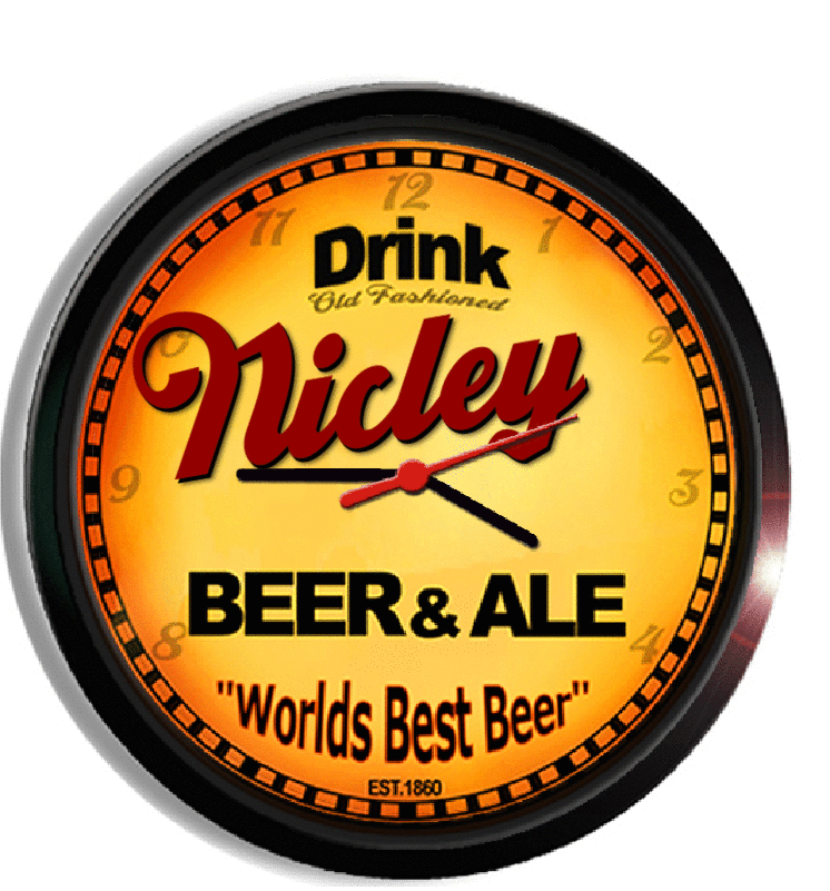 Personalized nicley beer clock