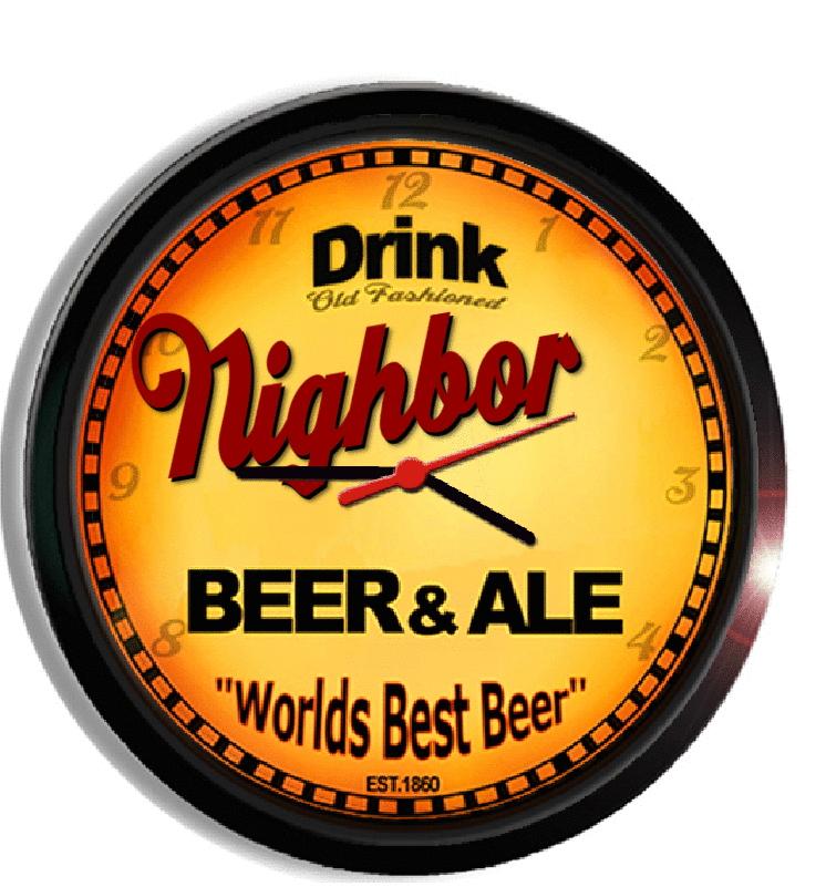 Personalized nighbor beer clock