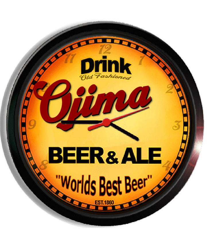 Personalized ojima beer clock
