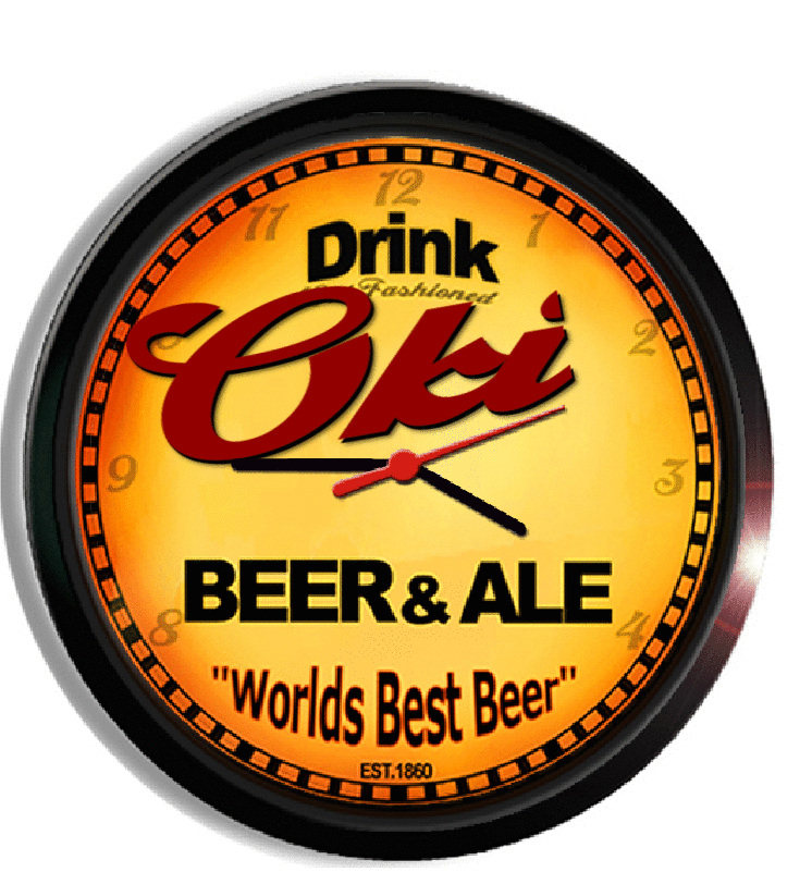 Personalized oki beer clock