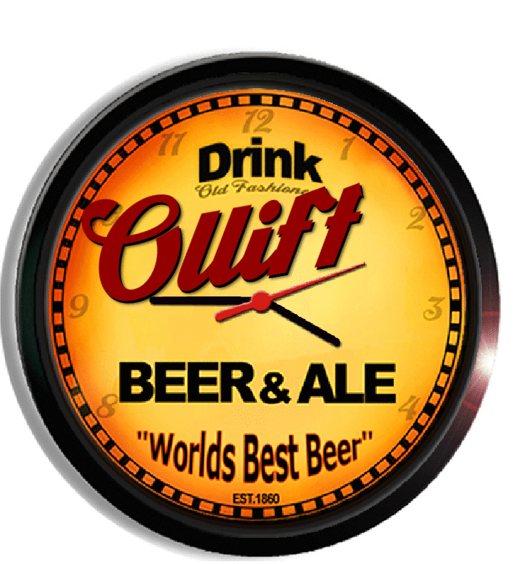 Personalized olliff beer clock