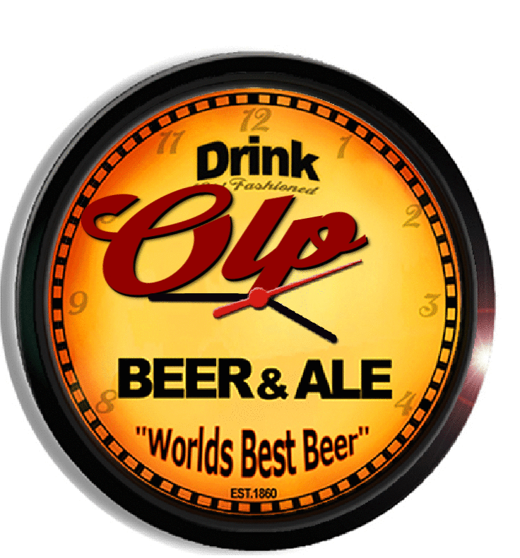 Personalized olp beer clock