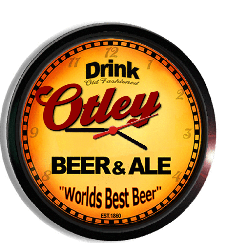 Personalized otley beer clock