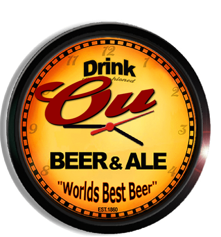 Personalized ou beer clock