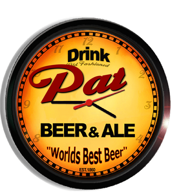 Personalized pat beer clock