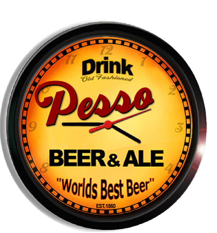 Personalized pesso beer clock