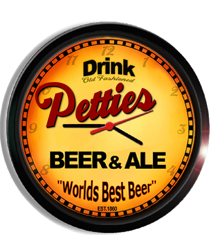 Personalized petties beer clock