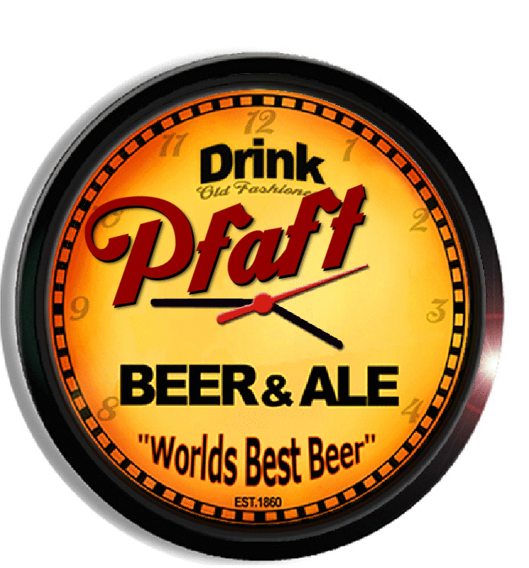 Personalized pfaff beer clock