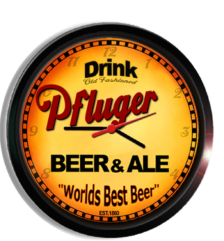 Personalized pfluger beer clock