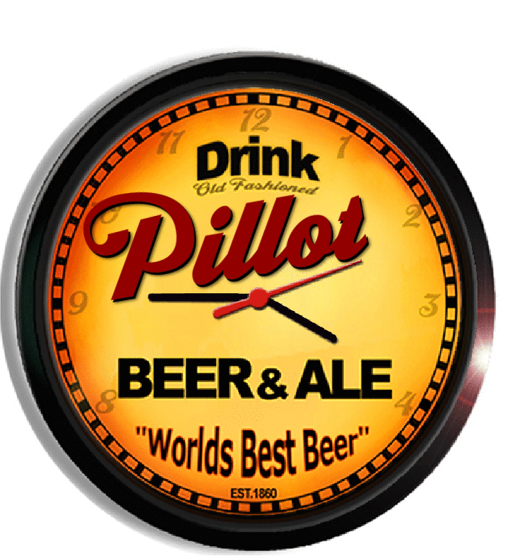 Personalized pillot beer clock