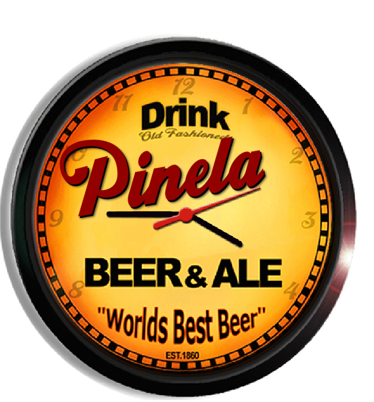 Personalized pinela beer clock