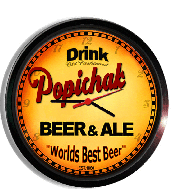 Personalized popichak beer clock