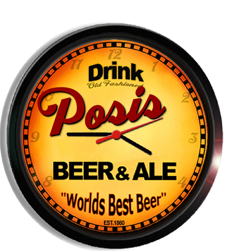Personalized posis beer clock