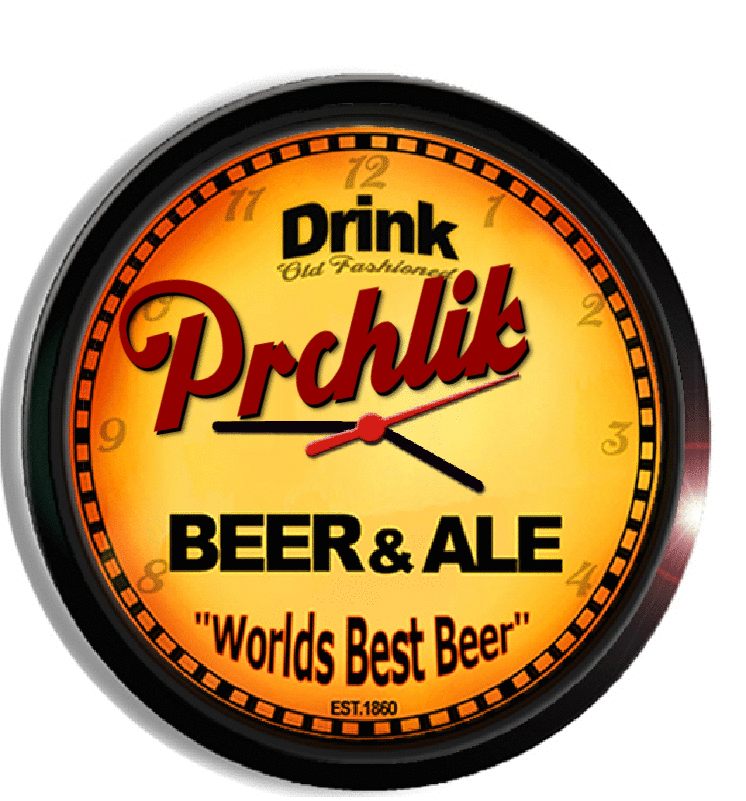 Personalized prchlik beer clock