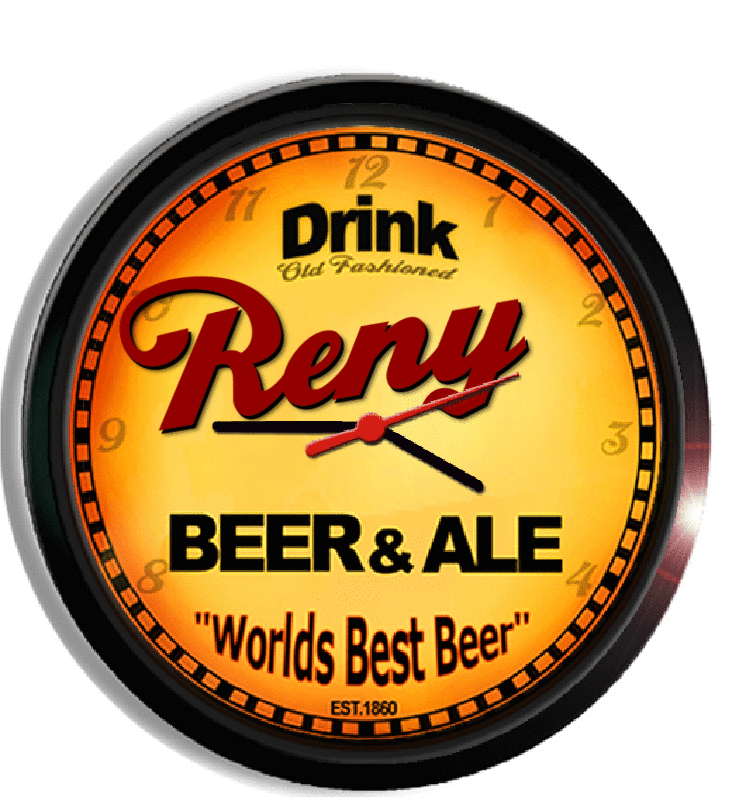 Personalized reny beer clock