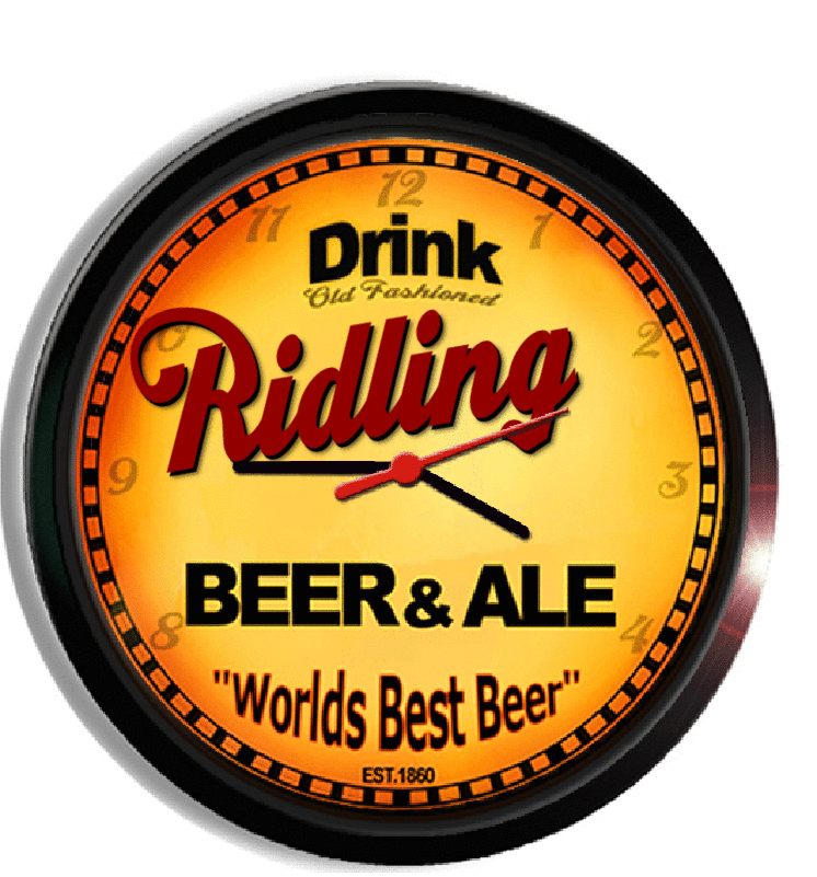 Personalized ridling beer clock
