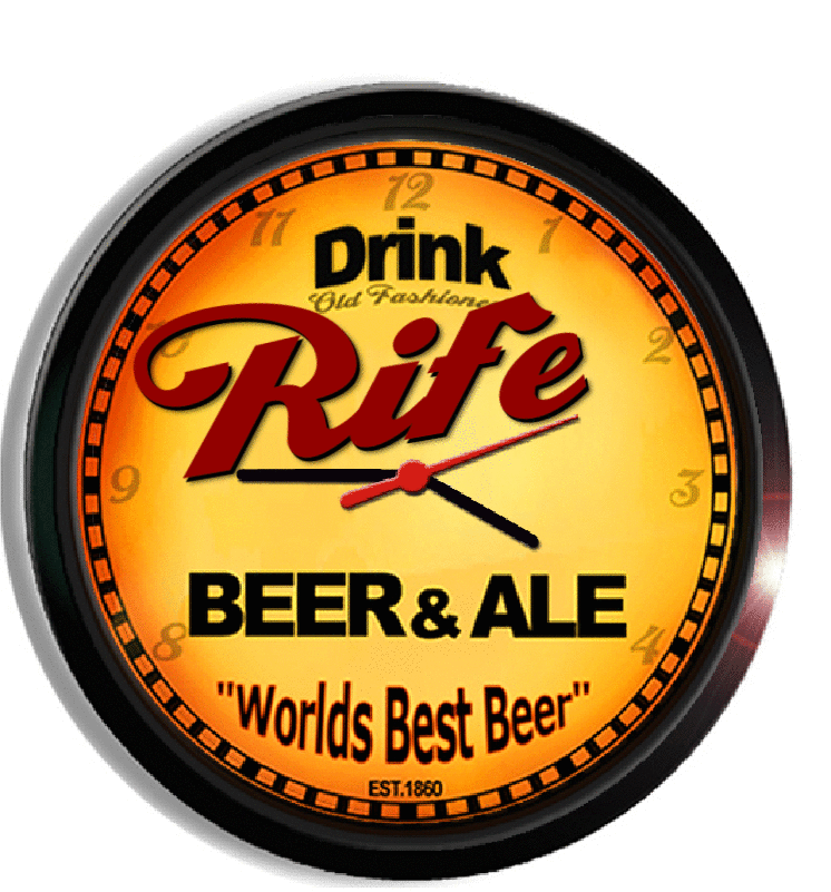 Personalized rife beer clock