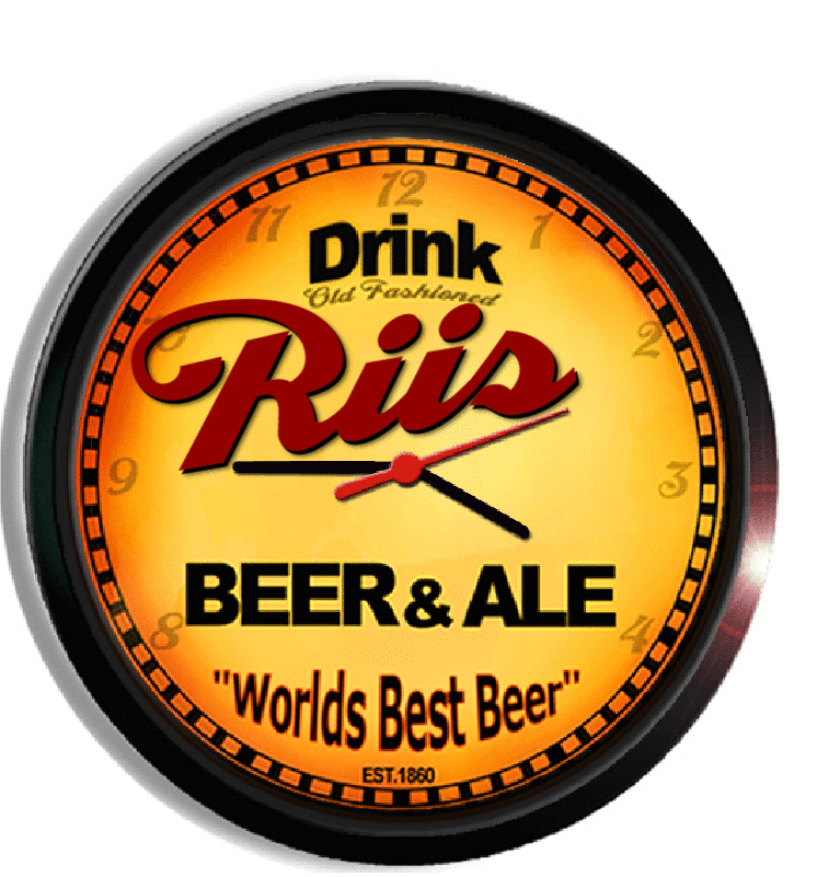 Personalized riis beer clock