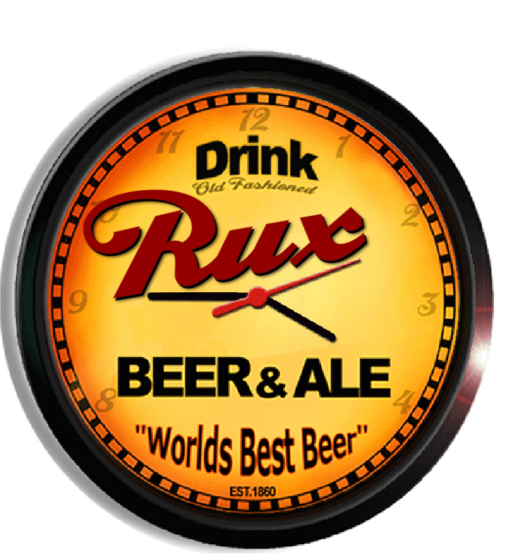 Personalized rux beer clock