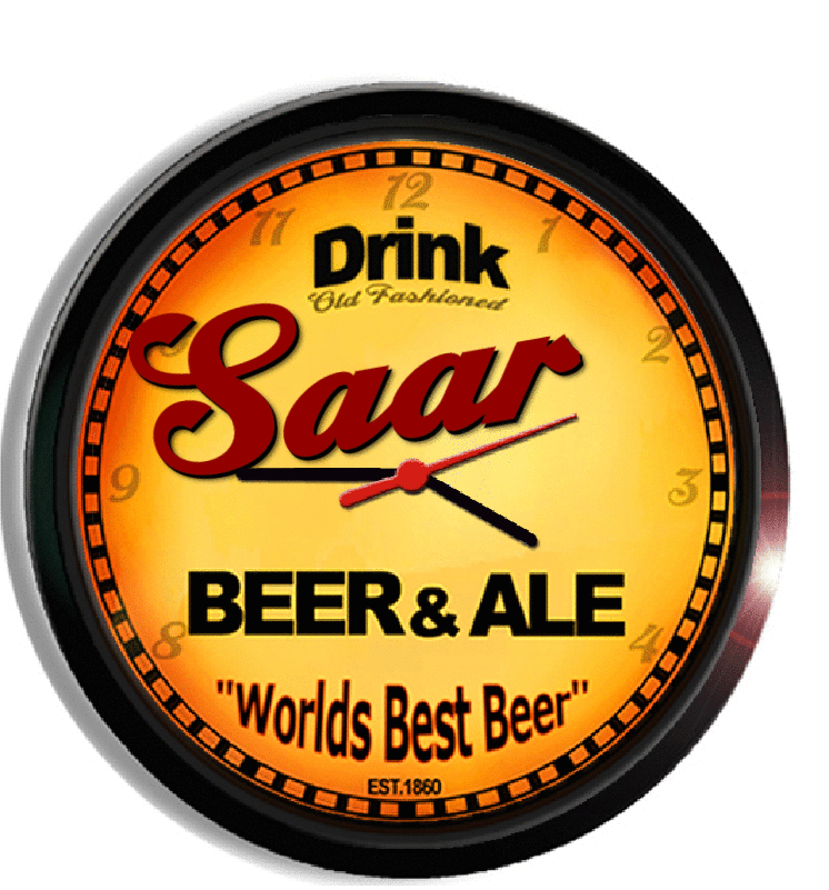 Personalized saar beer clock