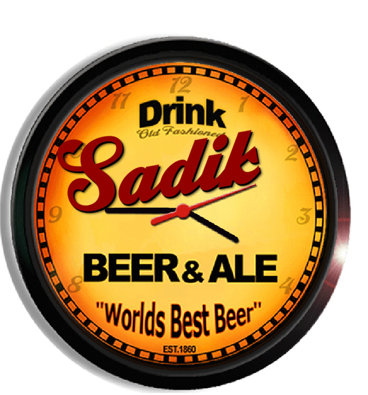 Personalized sadik beer clock