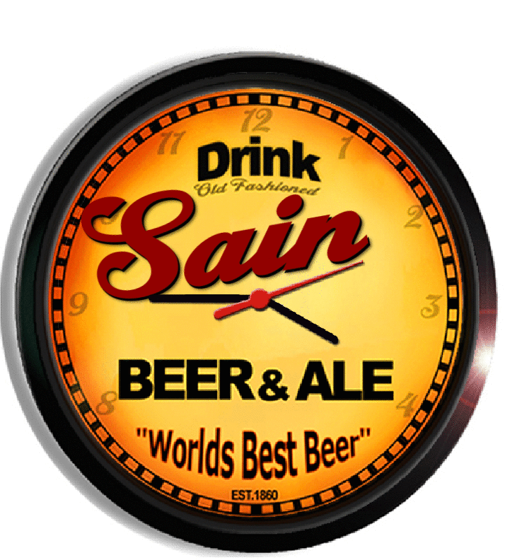 Personalized sain beer clock