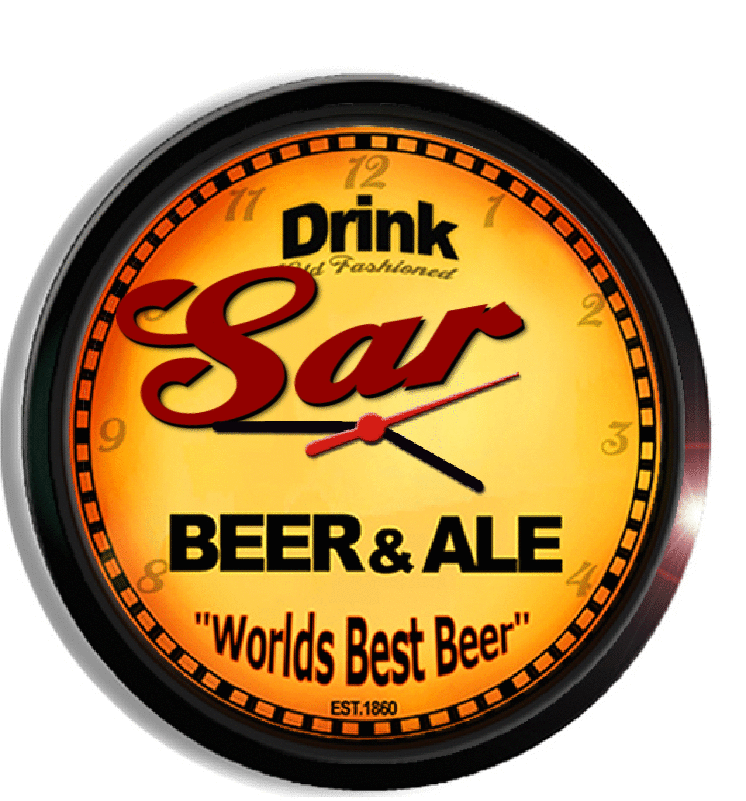 Personalized sar beer clock