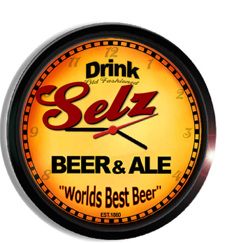 Personalized selz beer clock