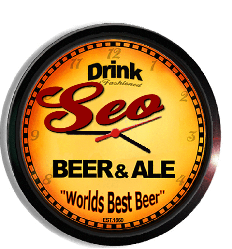 Personalized seo beer clock