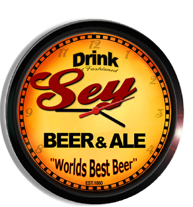 Personalized sey beer clock