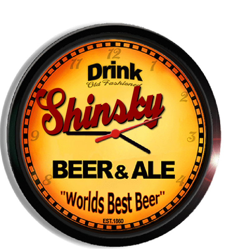 Personalized shinsky beer clock