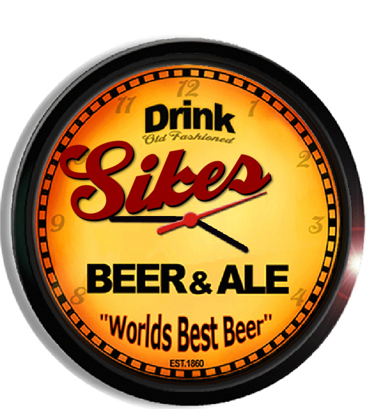 Personalized sikes beer clock
