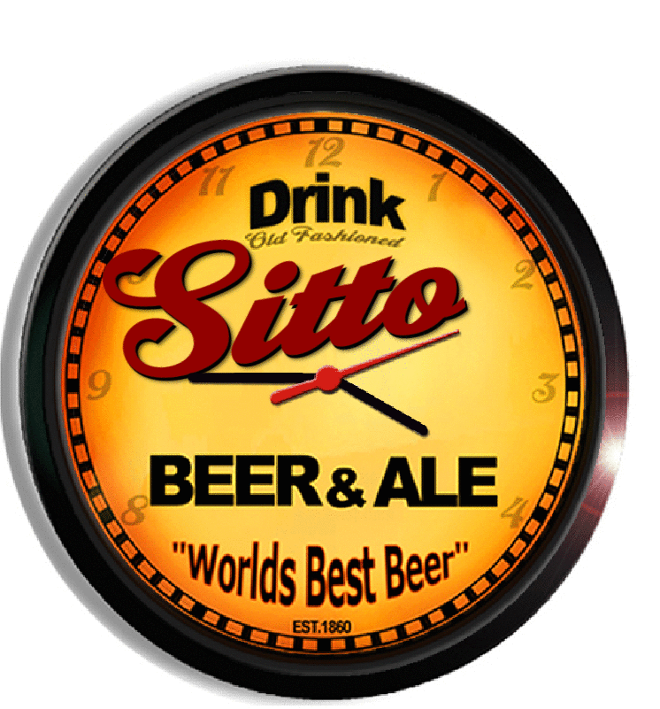 Personalized sitto beer clock