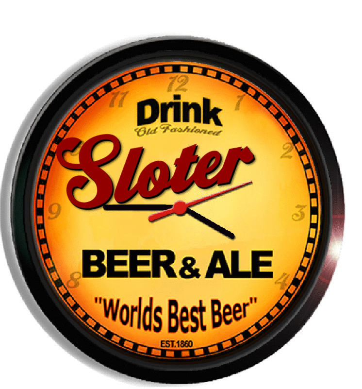 Personalized sloter beer clock