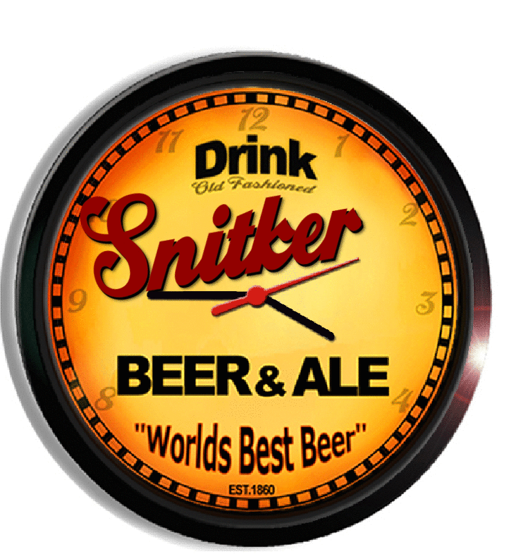 Personalized snitker beer clock