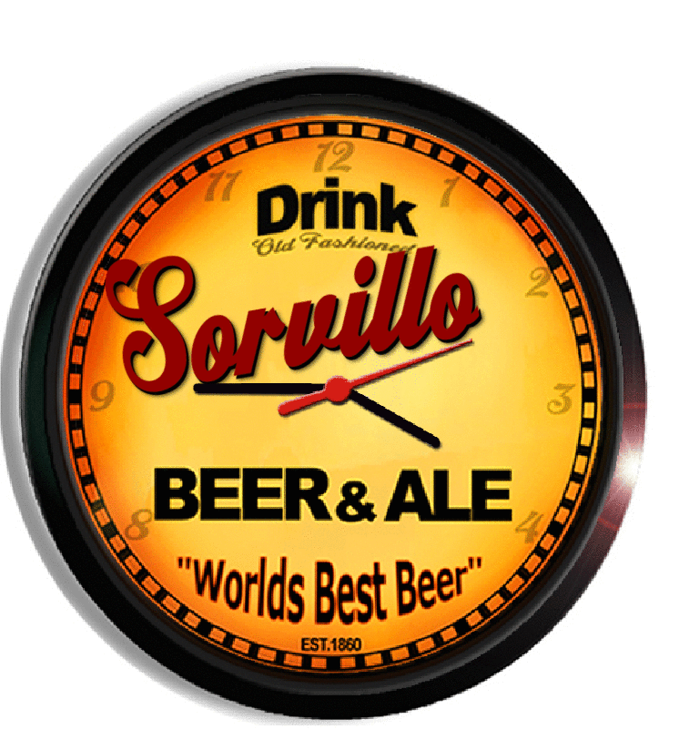 Personalized sorvillo beer clock