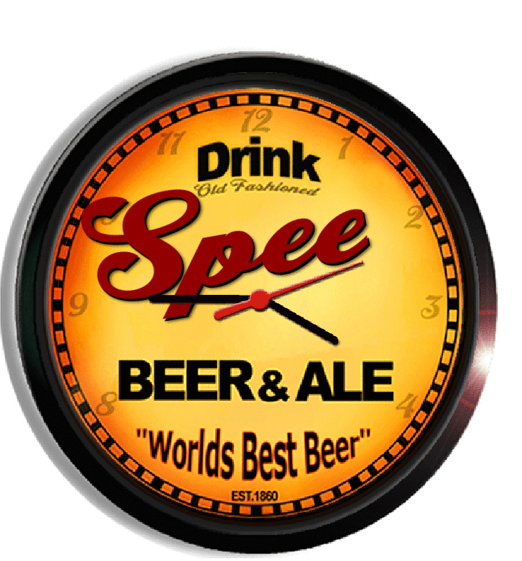 Personalized spee beer clock