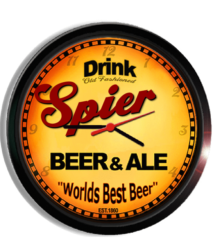 Personalized spier beer clock