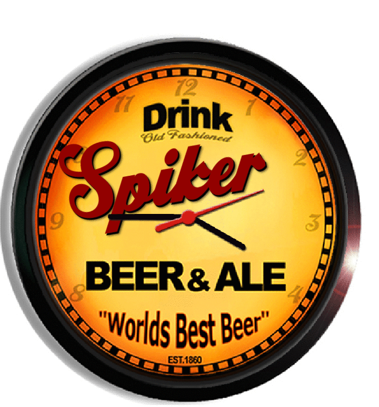 Personalized spiker beer clock