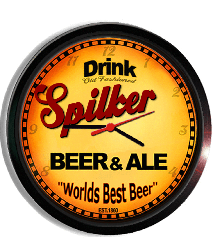 Personalized spilker beer clock