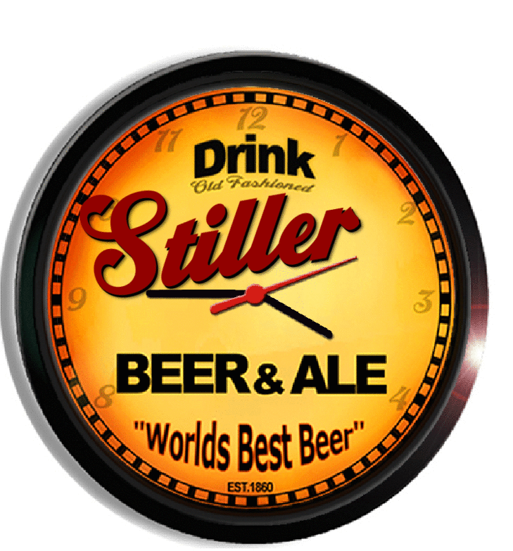 Personalized stiller beer clock