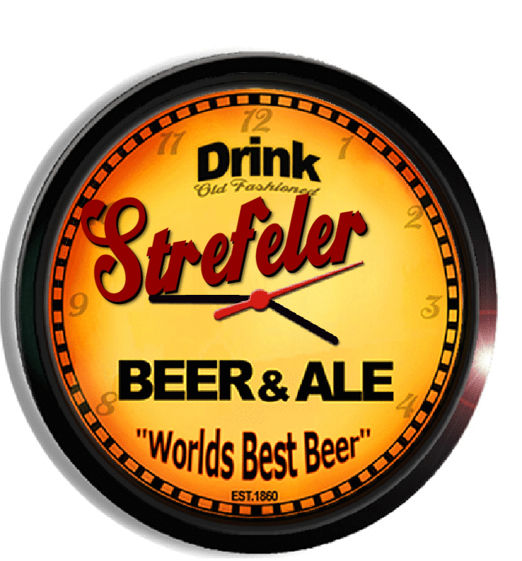 Personalized strefeler beer clock