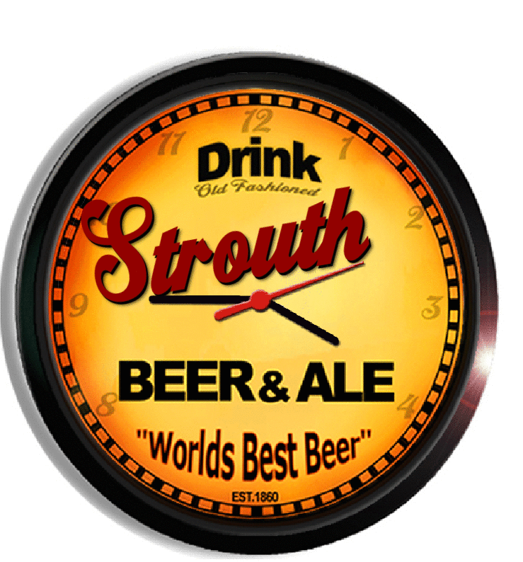 Personalized strouth beer clock