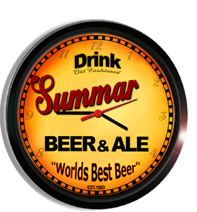 Personalized summar beer clock
