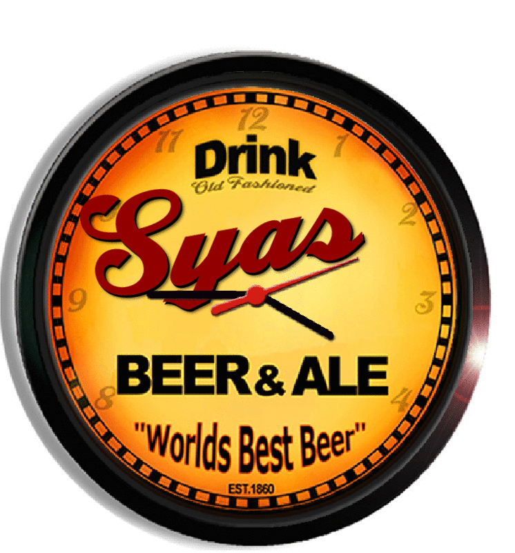 Personalized syas beer clock