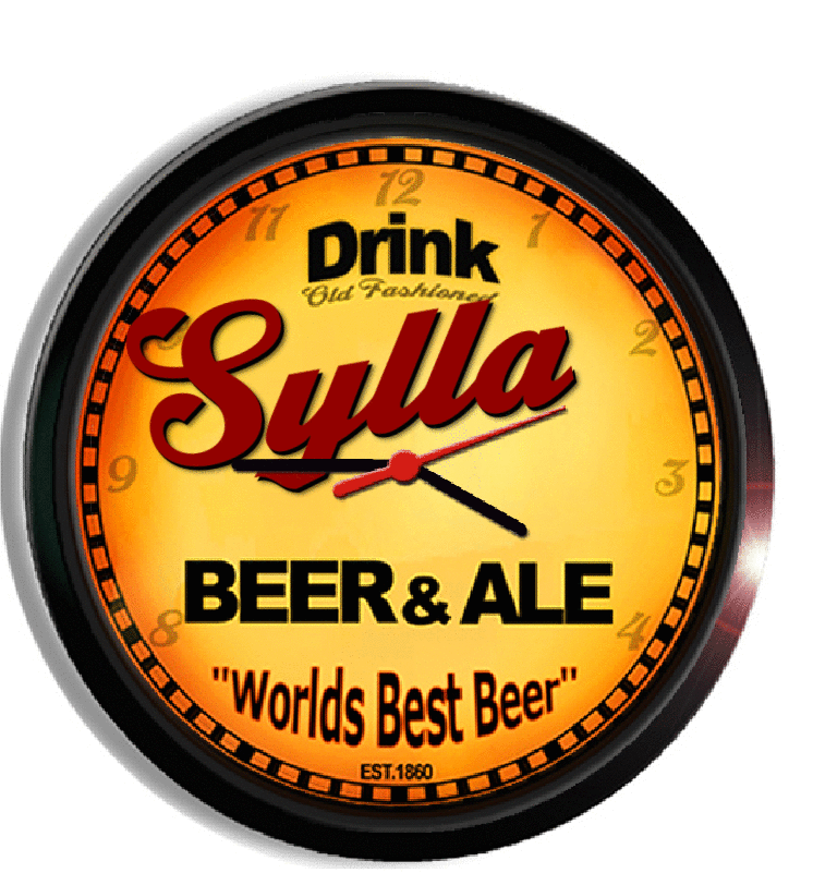 Personalized sylla beer clock