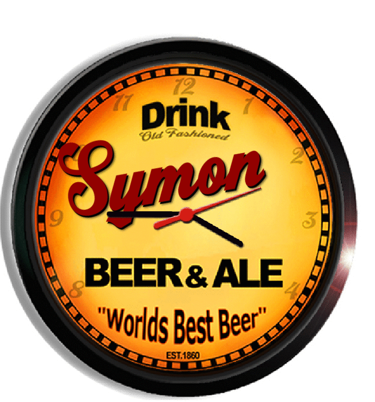 Personalized symon beer clock