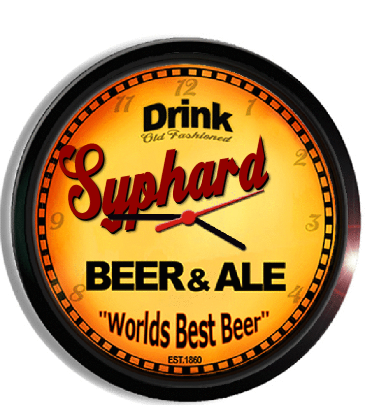 Personalized syphard beer clock