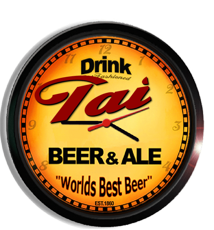 Personalized tai beer clock